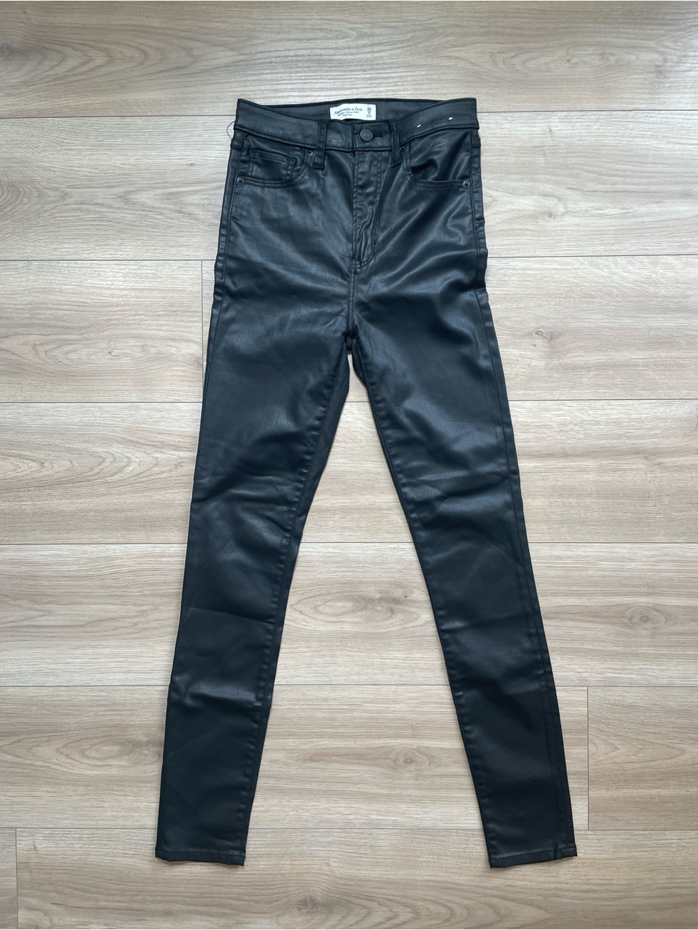 Abercrombie & Fitch Black Coated Skinny Jeans